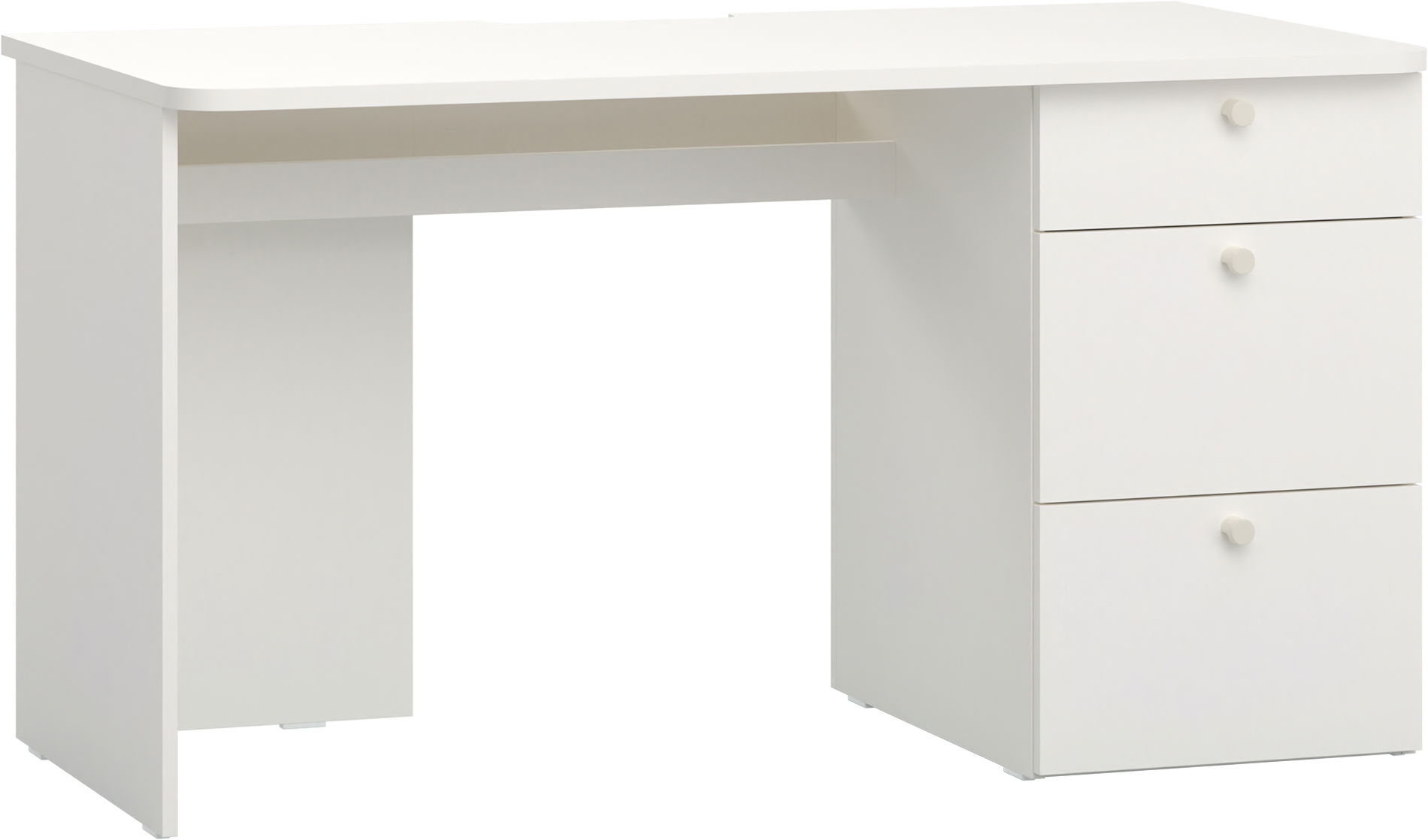 Vox RELI - Schreibtisch 140cm mit Griff und Schubladen rechts / Alabasterweiß