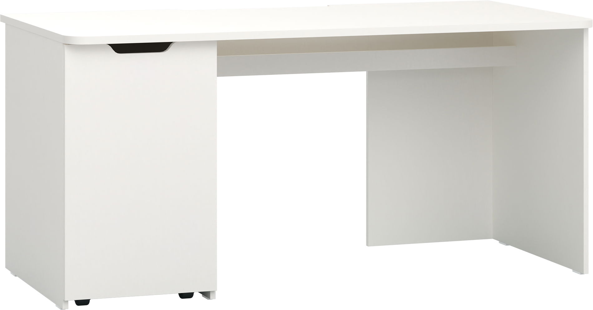 Vox RELI - Schreibtisch 160cm mit Container / Alabasterweiß