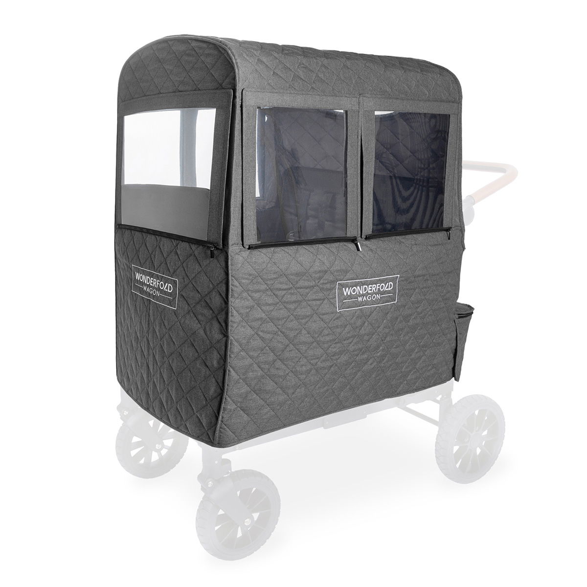 WonderFold Winterabdeckung für W4 2.0 Bollerwagen - Grau