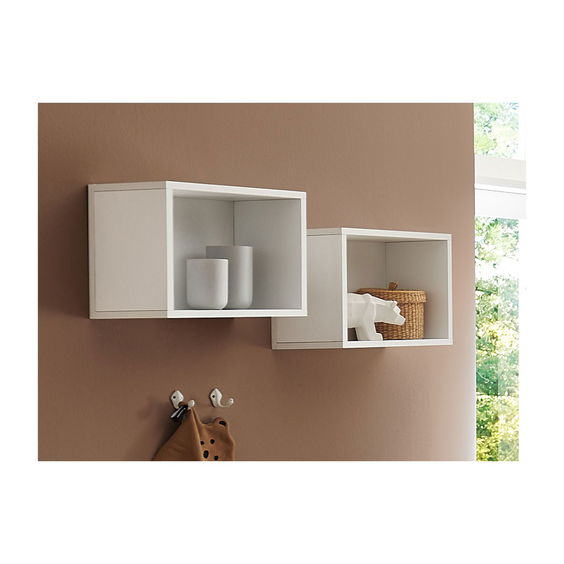 Arthur Berndt Maxim Wandregal mit 2 Einzelfächern