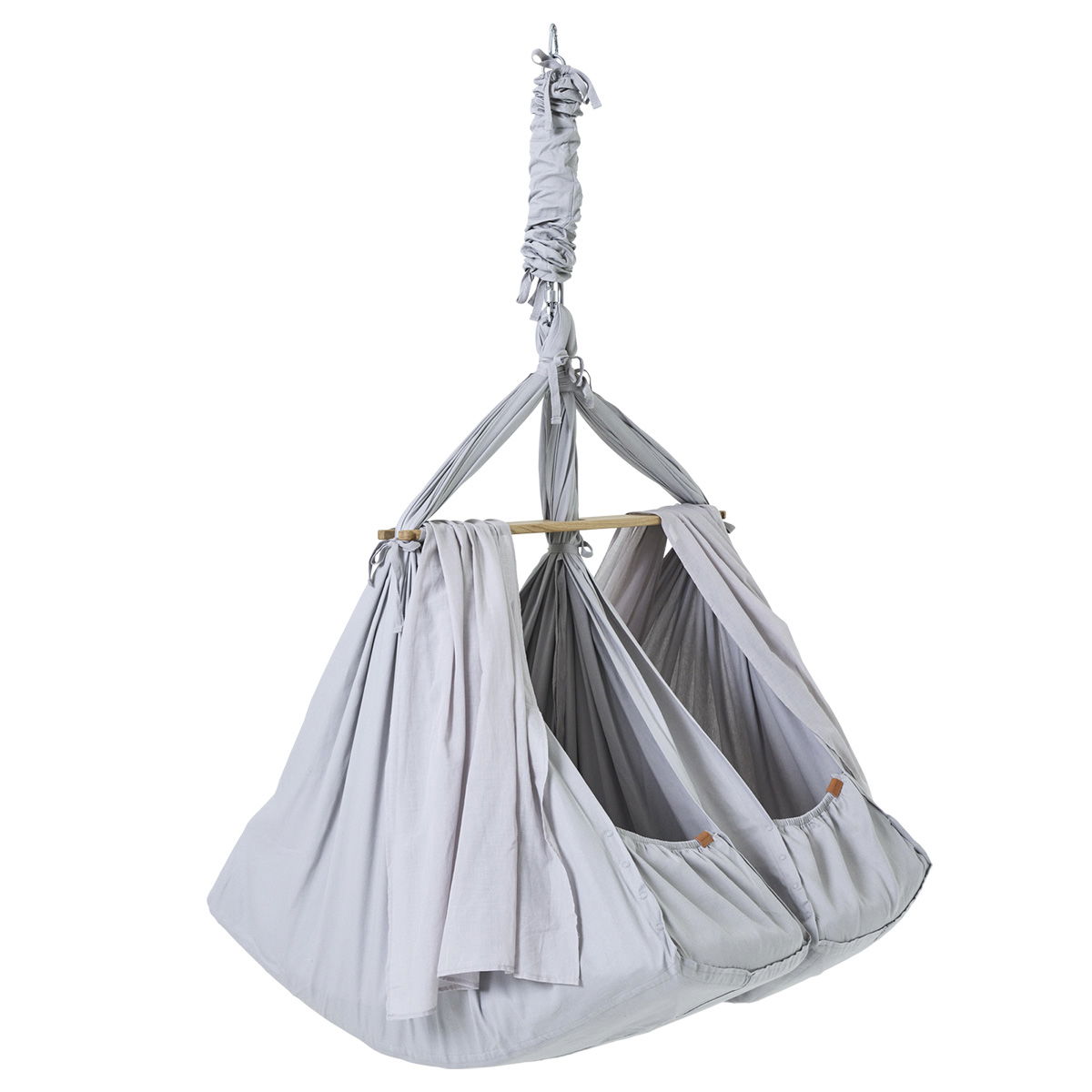Membantu Federwiege Zwillinge Premium Grey